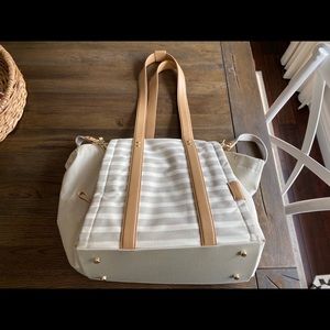 Skip Hop Highline Diaper Bag Tote - Oyster Stripe